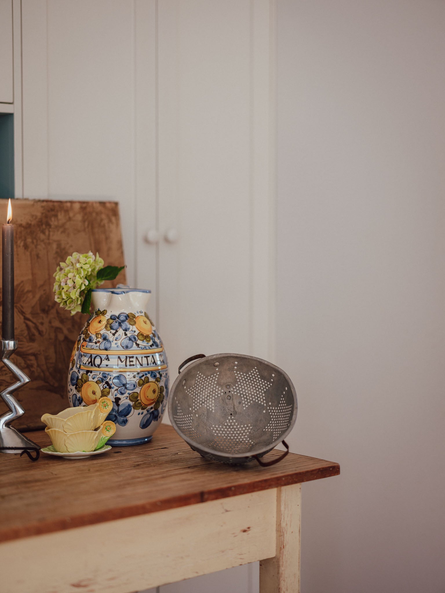 Vintage 7 Star Aluminum Colander with Star Pattern