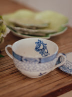 Antique Adams Juliet Blue & White Trinket Dish with Lid