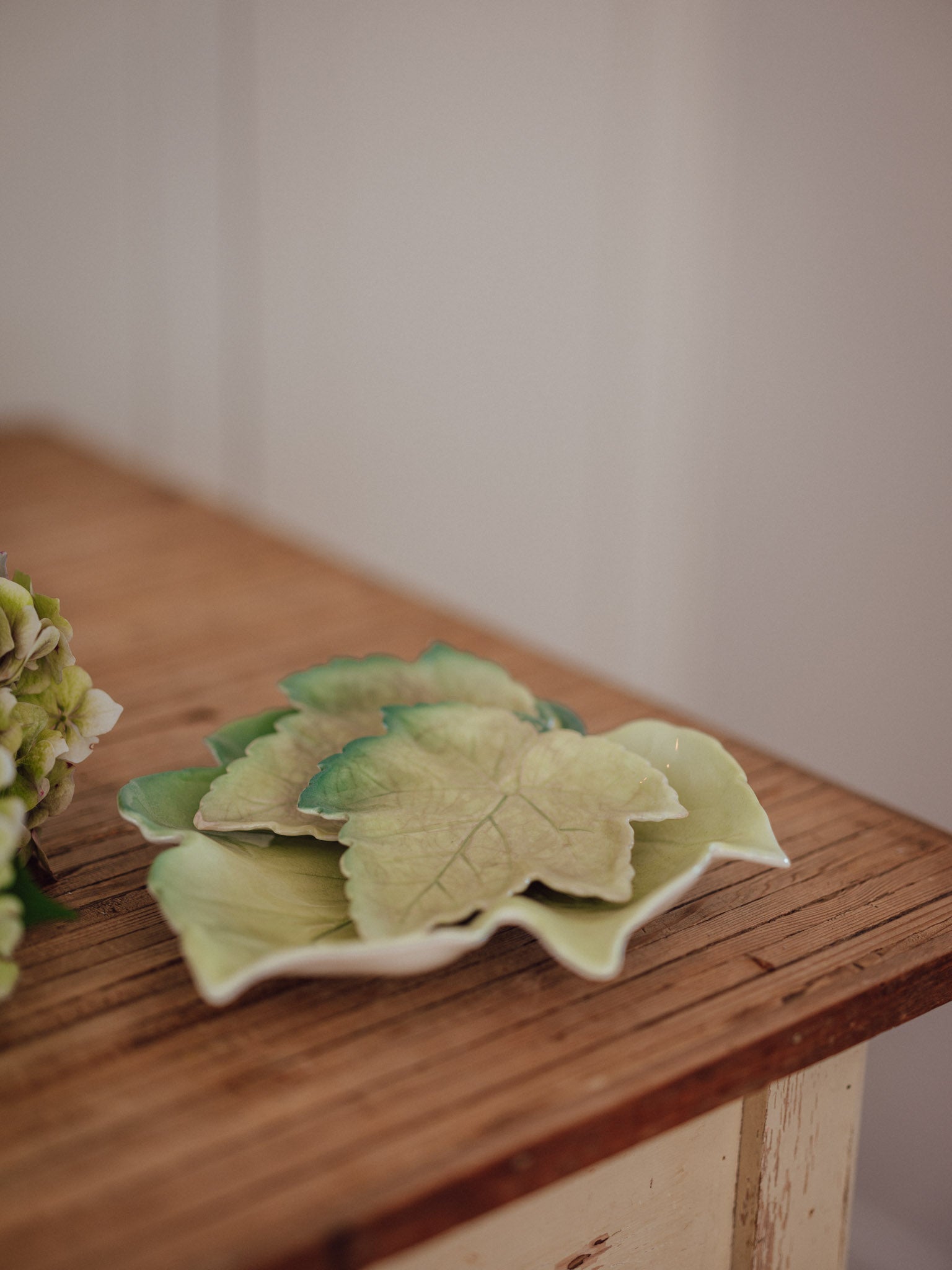 Vintage Royal Winton English Leaf Plates | Set of 3