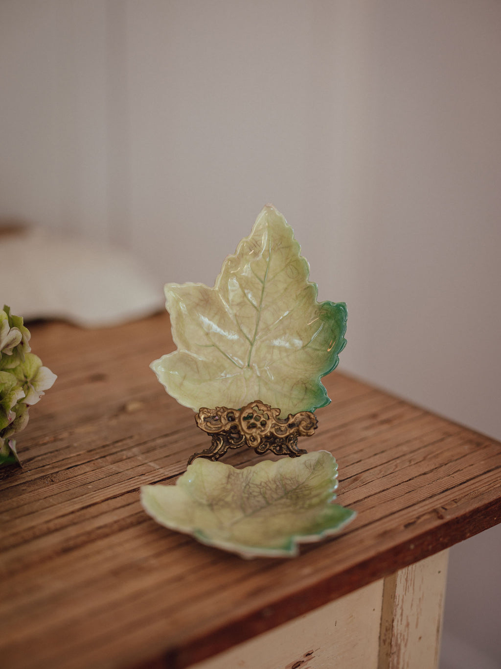 Vintage Royal Winton English Leaf Plates | Set of 3