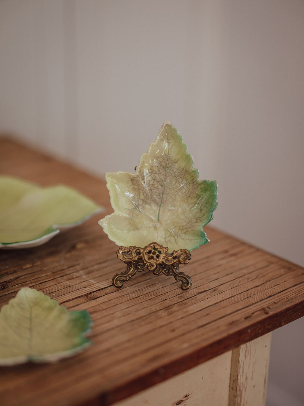 Vintage Royal Winton English Leaf Plates | Set of 3
