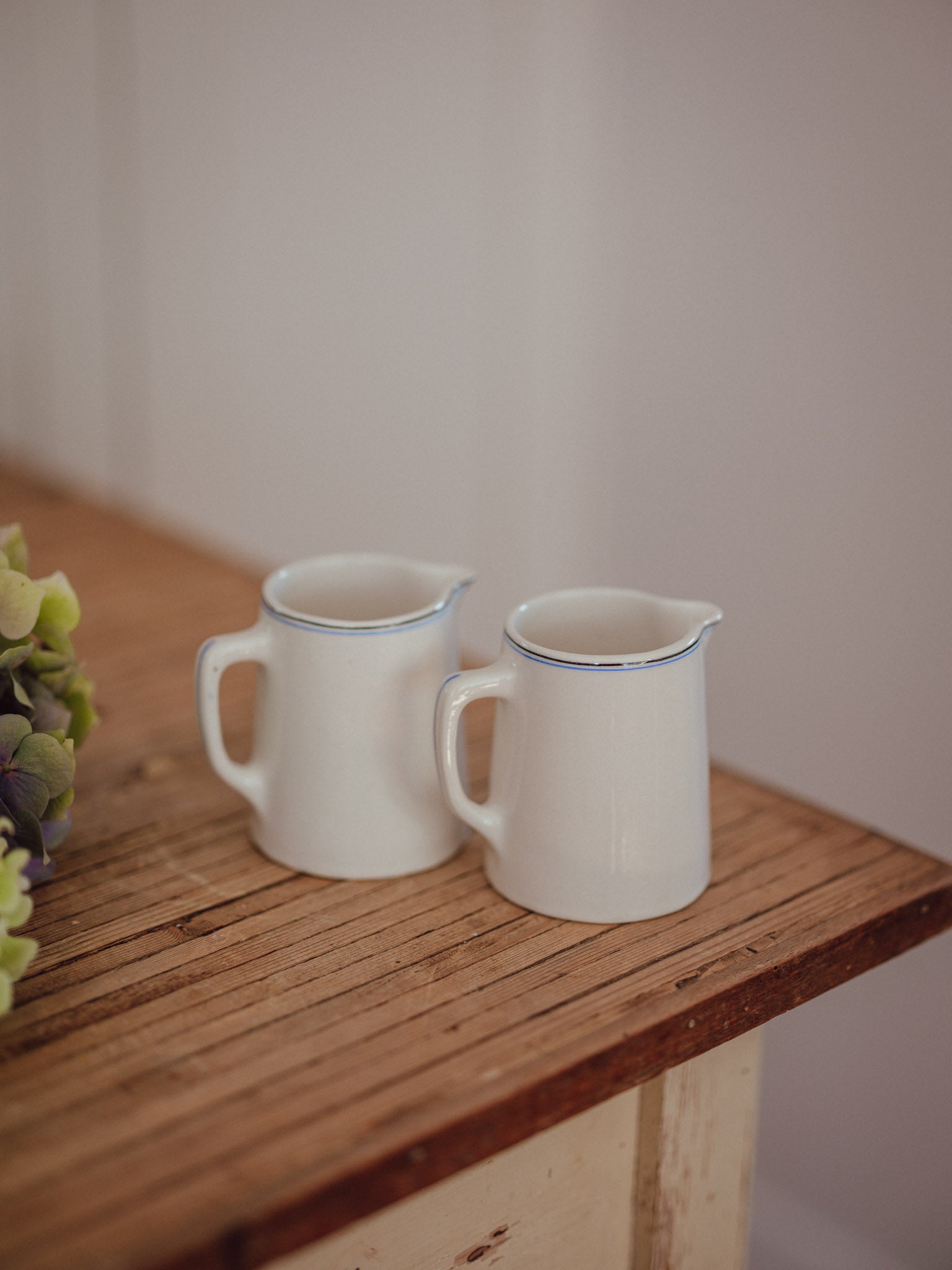 Vintage Duraline England Hotelware Stoneware Jugs | Pair