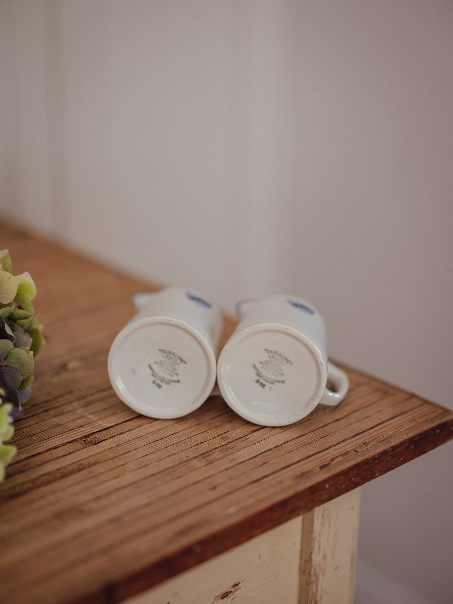 Vintage Duraline England Hotelware Stoneware Jugs | Pair