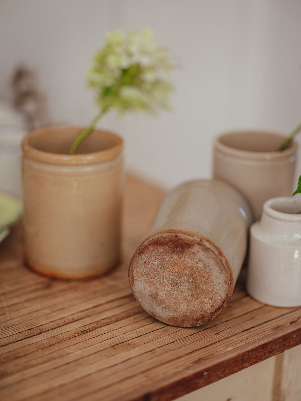 Large Speckled Stoneware Jam Jar