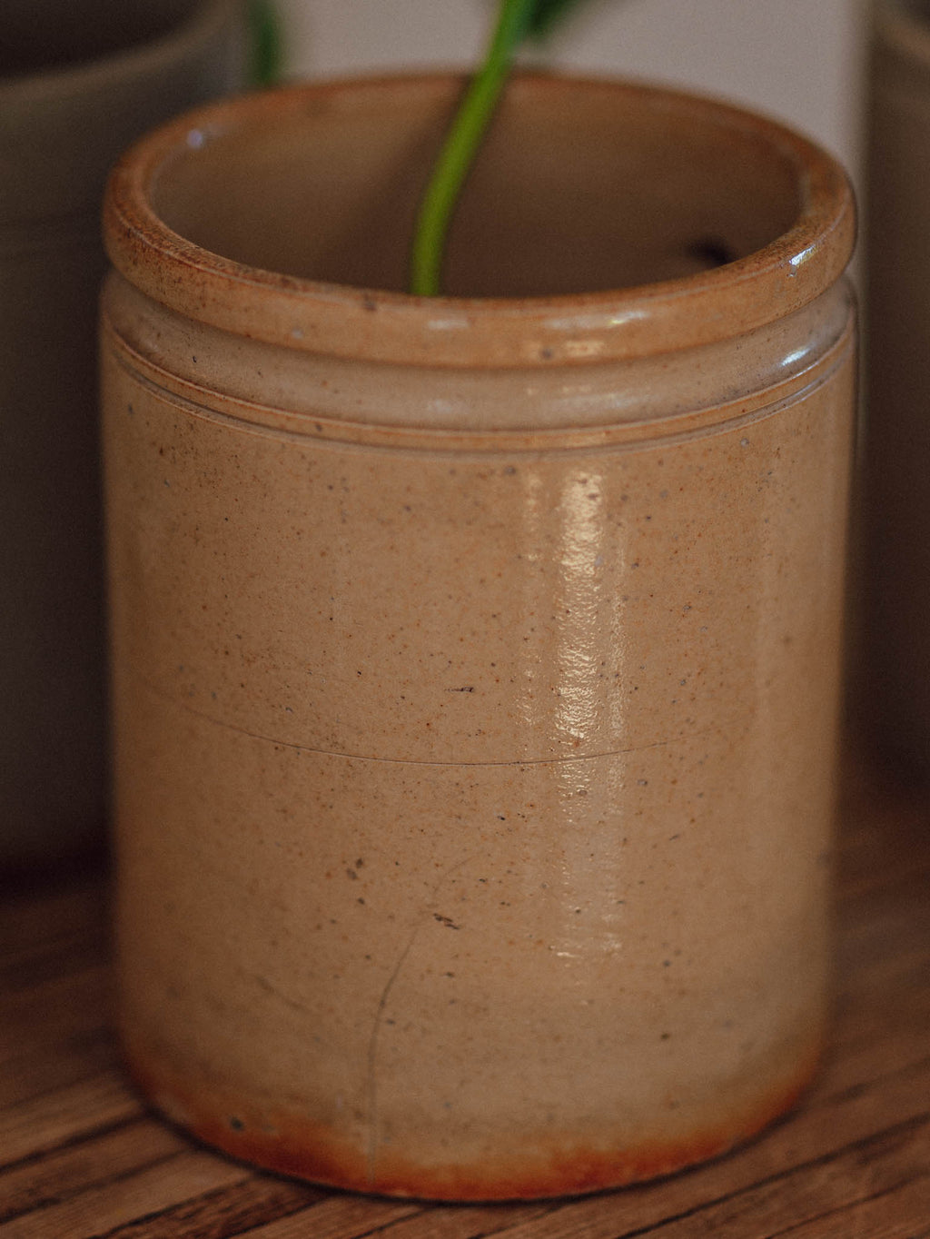 Large Stoneware Jam Jar | Warm Beige