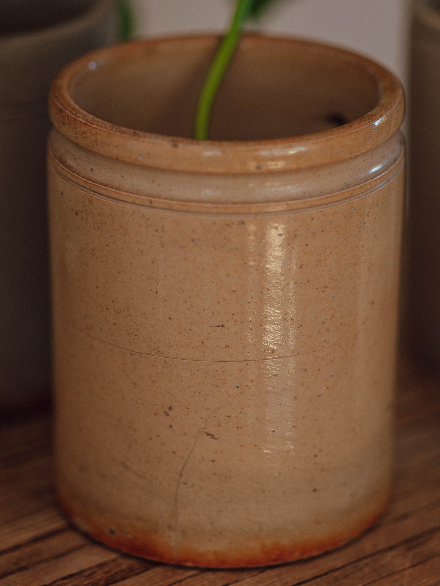 Large Stoneware Jam Jar | Warm Beige