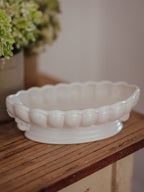 Vintage Titian Pottery White Scroll Vase | Made in NZ