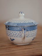 Antique Adams Juliet Blue & White Trinket Dish with Lid
