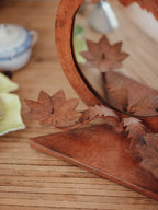 Vintage Rusted Iron Heart Mirror with Candle Holders