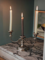 Ianthe England 3-Arm Candelabra with Flower Frog