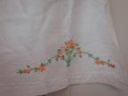 Vintage Embroidered Cotton Tea Towel with Hanger