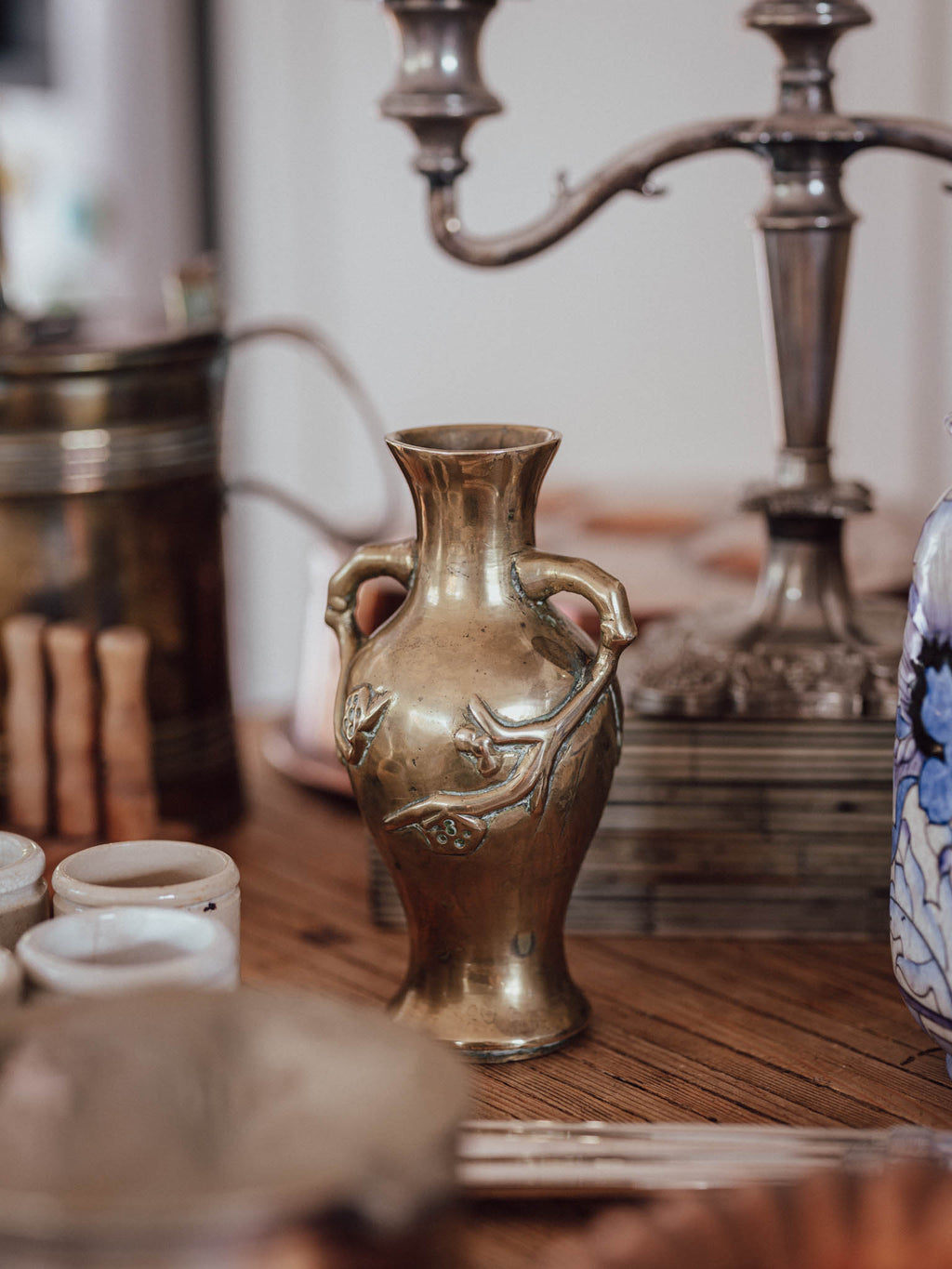 Antique Japanese Brass Vase