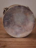 Antique Silver-Plated Trinket Box with Lion Ring Handles