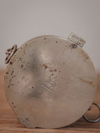 Antique Silver-Plated Trinket Box with Lion Ring Handles