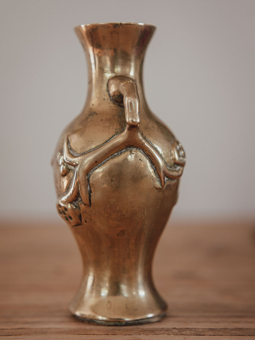Antique Japanese Brass Vase