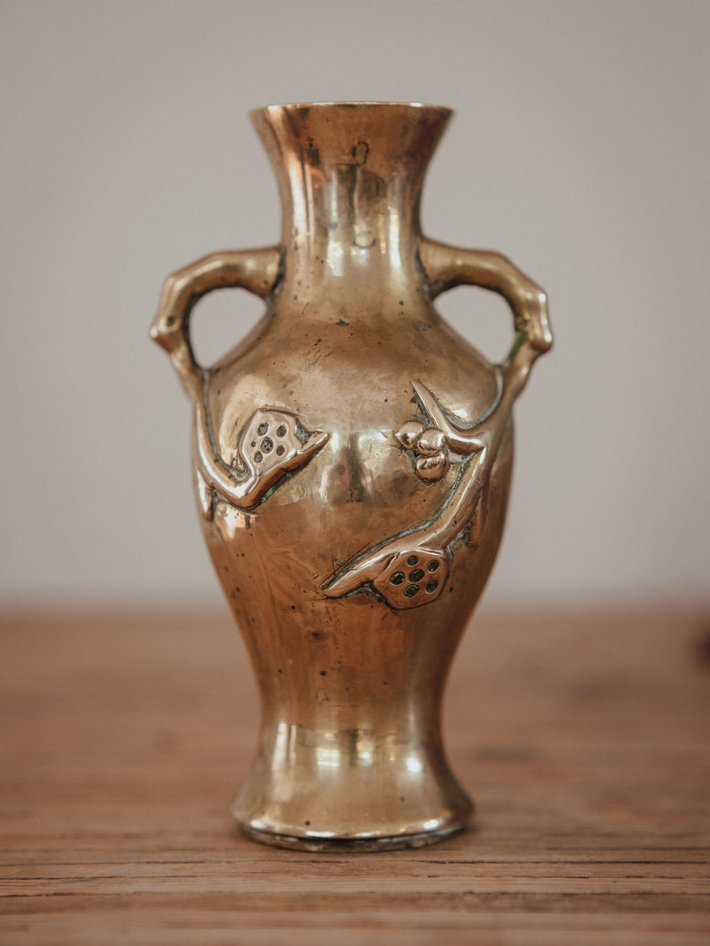 Antique Japanese Brass Vase