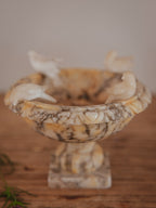 Vintage Alabaster Marble Bird Bath