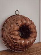 Antique Copper Jelly Mould with Hanging Ring