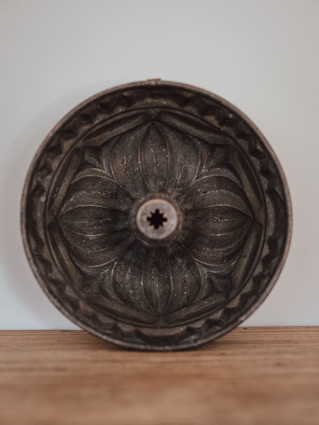 Antique Copper Jelly Mould with Hanging Ring