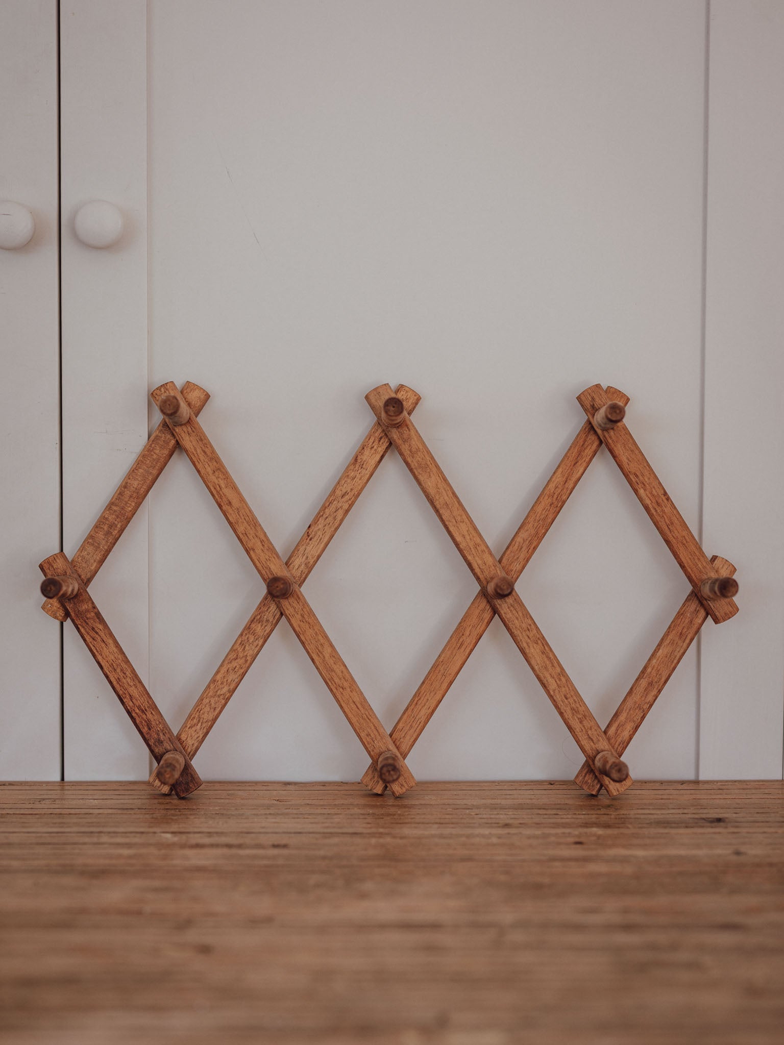 Vintage Penberthy Wooden Accordion Wall Rack