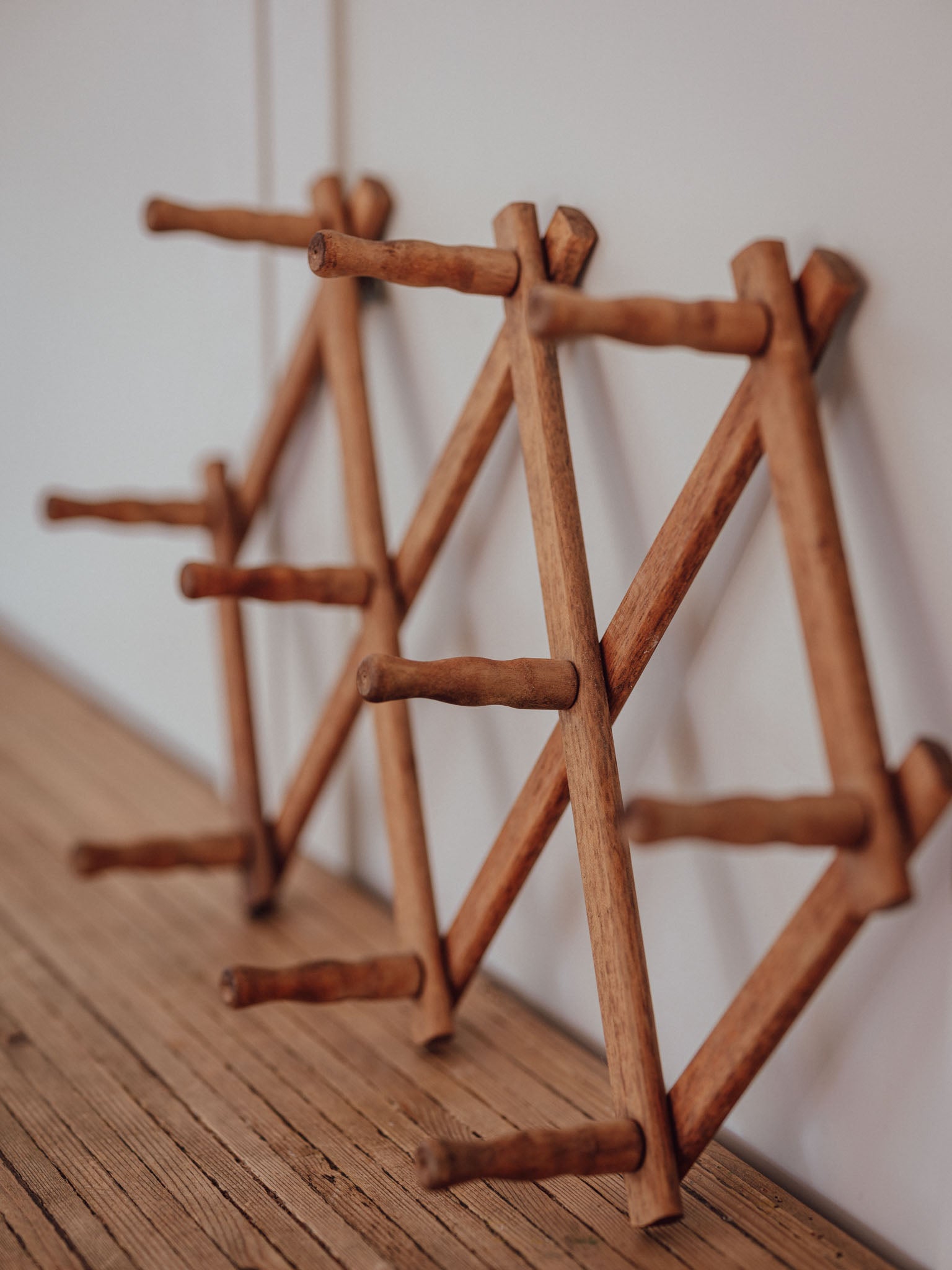 Vintage Penberthy Wooden Accordion Wall Rack