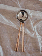 Hammered Copper & Stainless Steel Ladles (Pair)