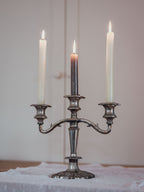 Three-Arm Silver Candelabra