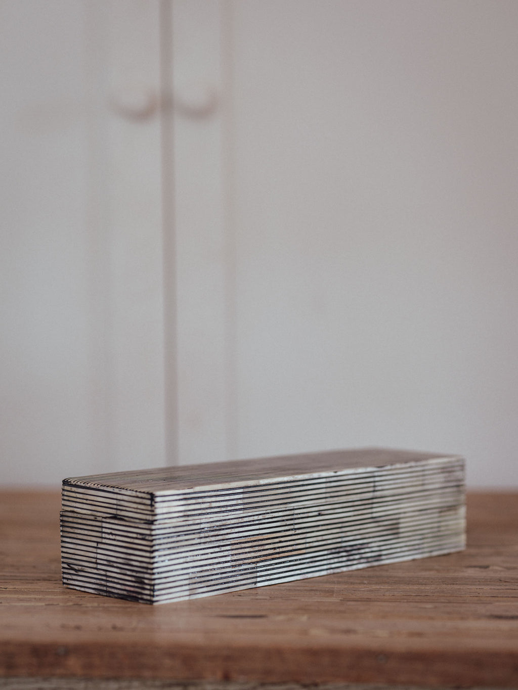 Vintage Bone Inlay Box with Lid