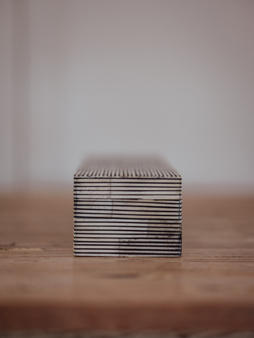 Vintage Bone Inlay Box with Lid