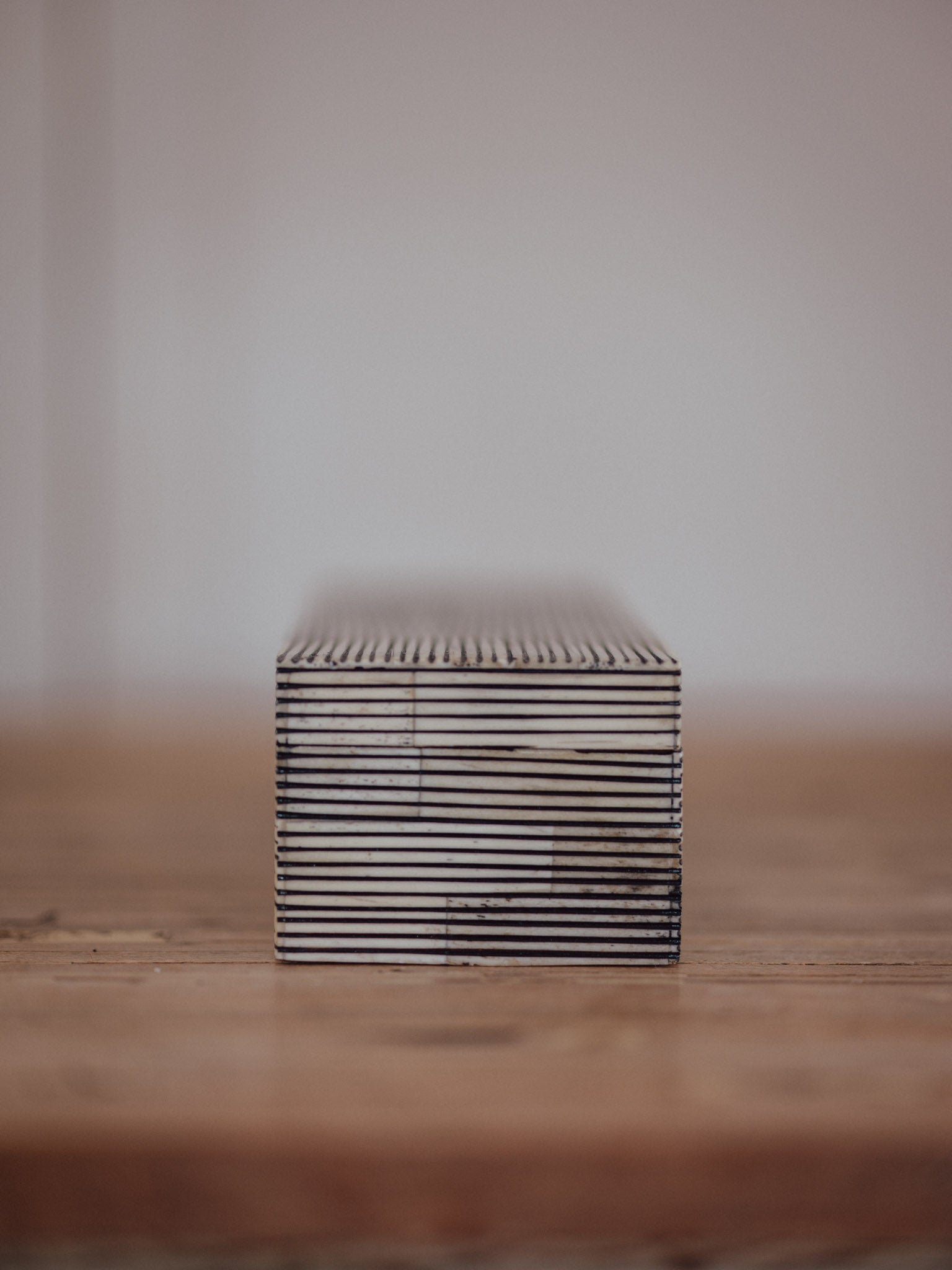Vintage Bone Inlay Box with Lid