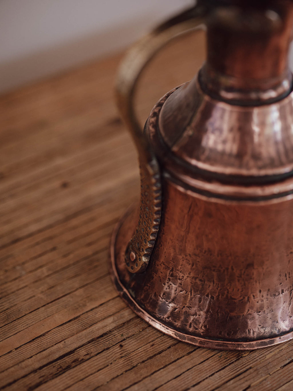 Antique Copper & Brass Turkish Trabzon Water Jug - c.1900s