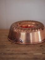 Vintage Tin Lined Copper Jelly Mould with Hanging Ring