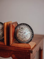 Wooden Globe Bookends