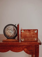 Wooden Globe Bookends