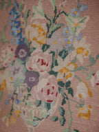 Vintage Framed Needlepoint - Floral Bouquet