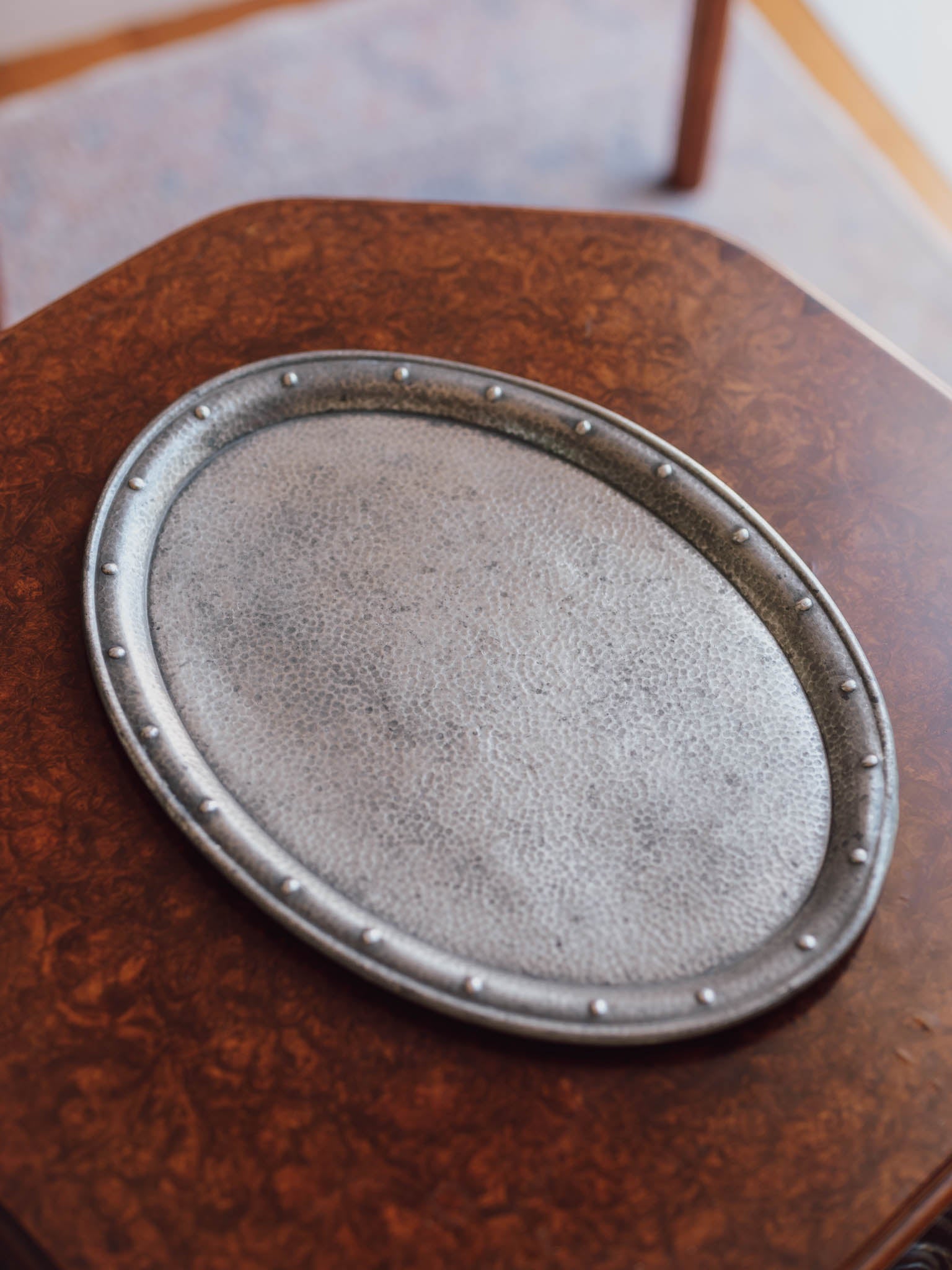 Craftsman Pewter Oval Tray - English