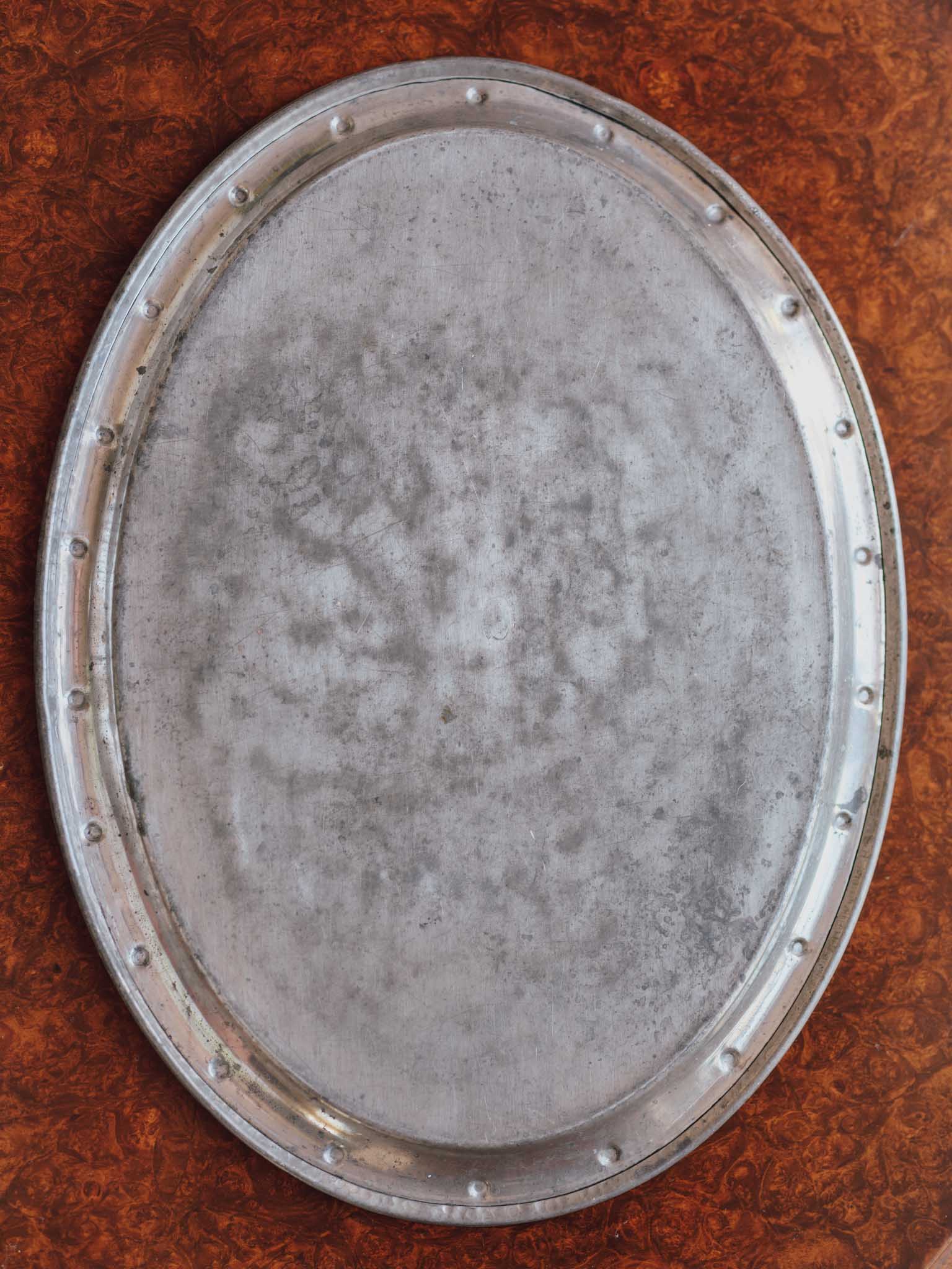 Craftsman Pewter Oval Tray - English