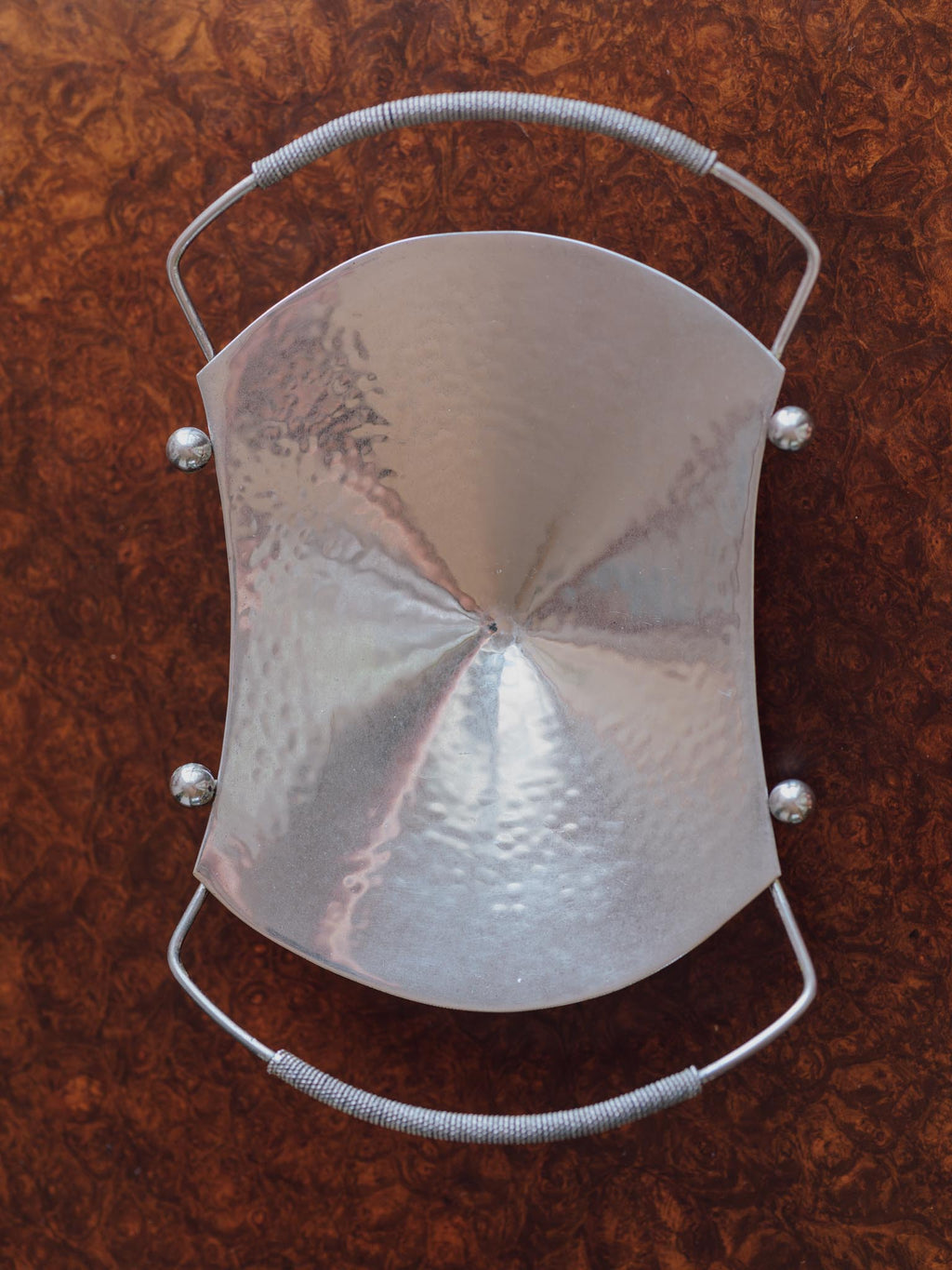 Hammered Vintage Silver Plate Dish