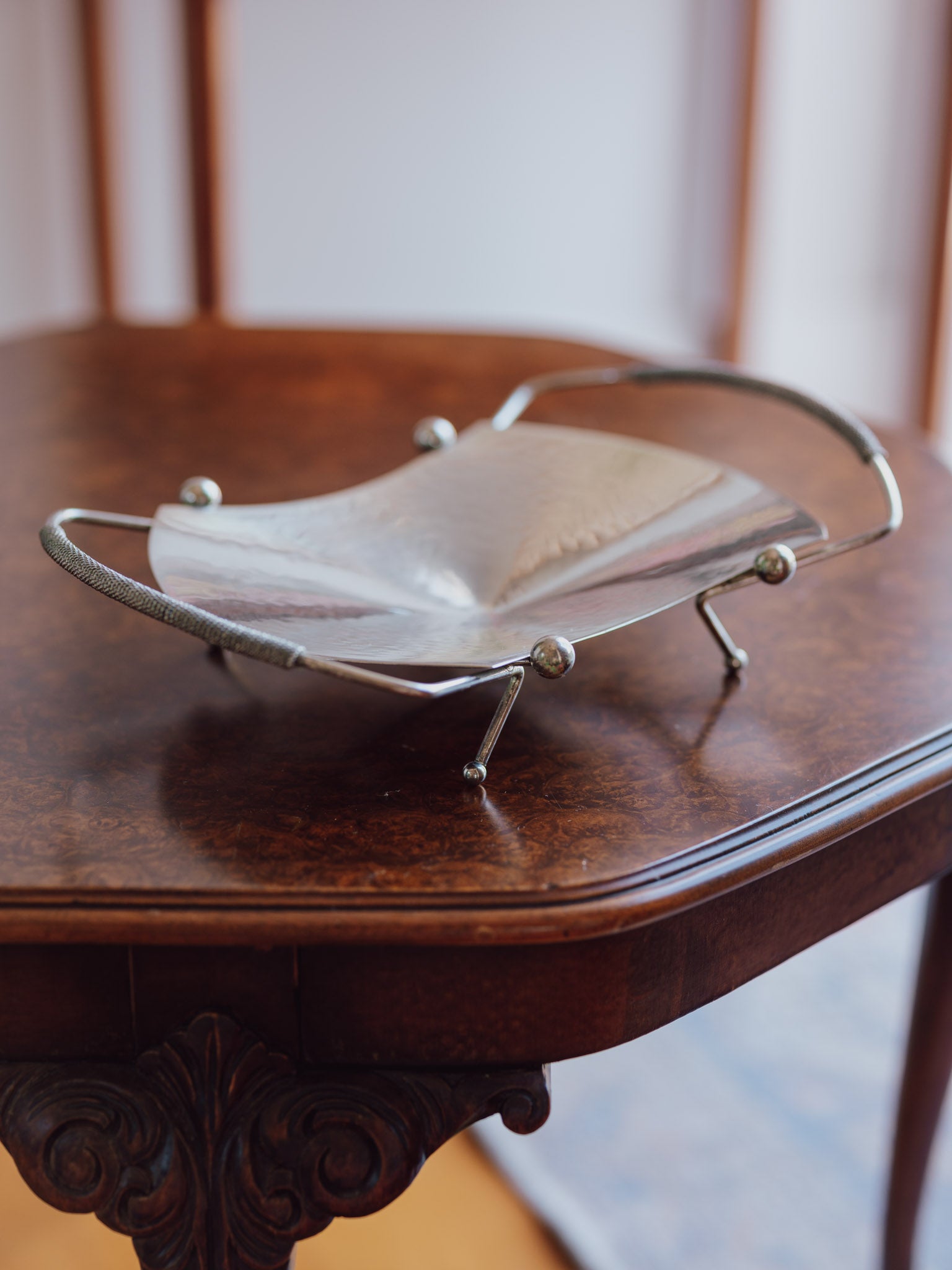 Hammered Vintage Silver Plate Dish