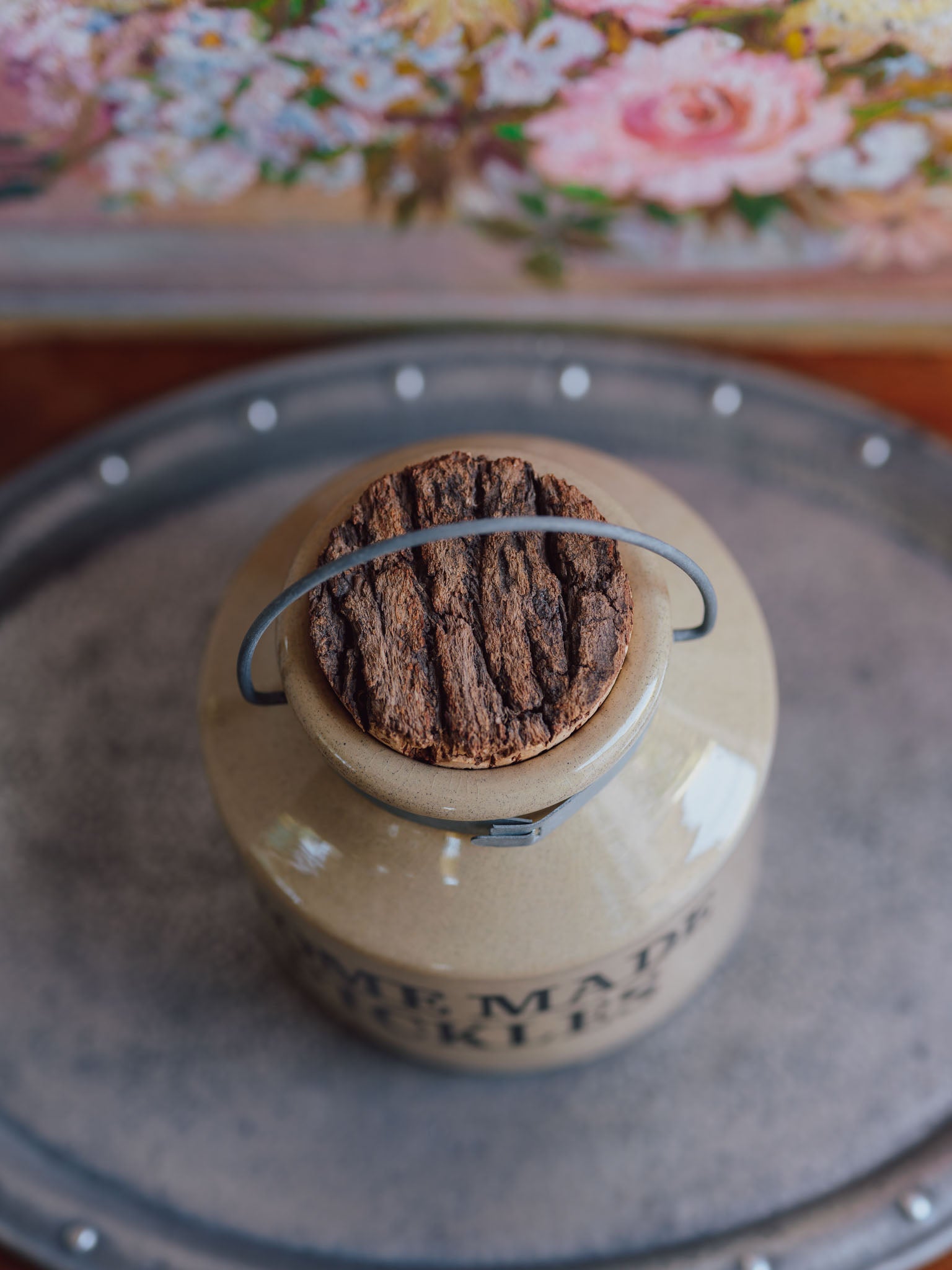 ‘Home Made Pickles’ Stoneware Crock Jar