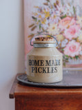 ‘Home Made Pickles’ Stoneware Crock Jar