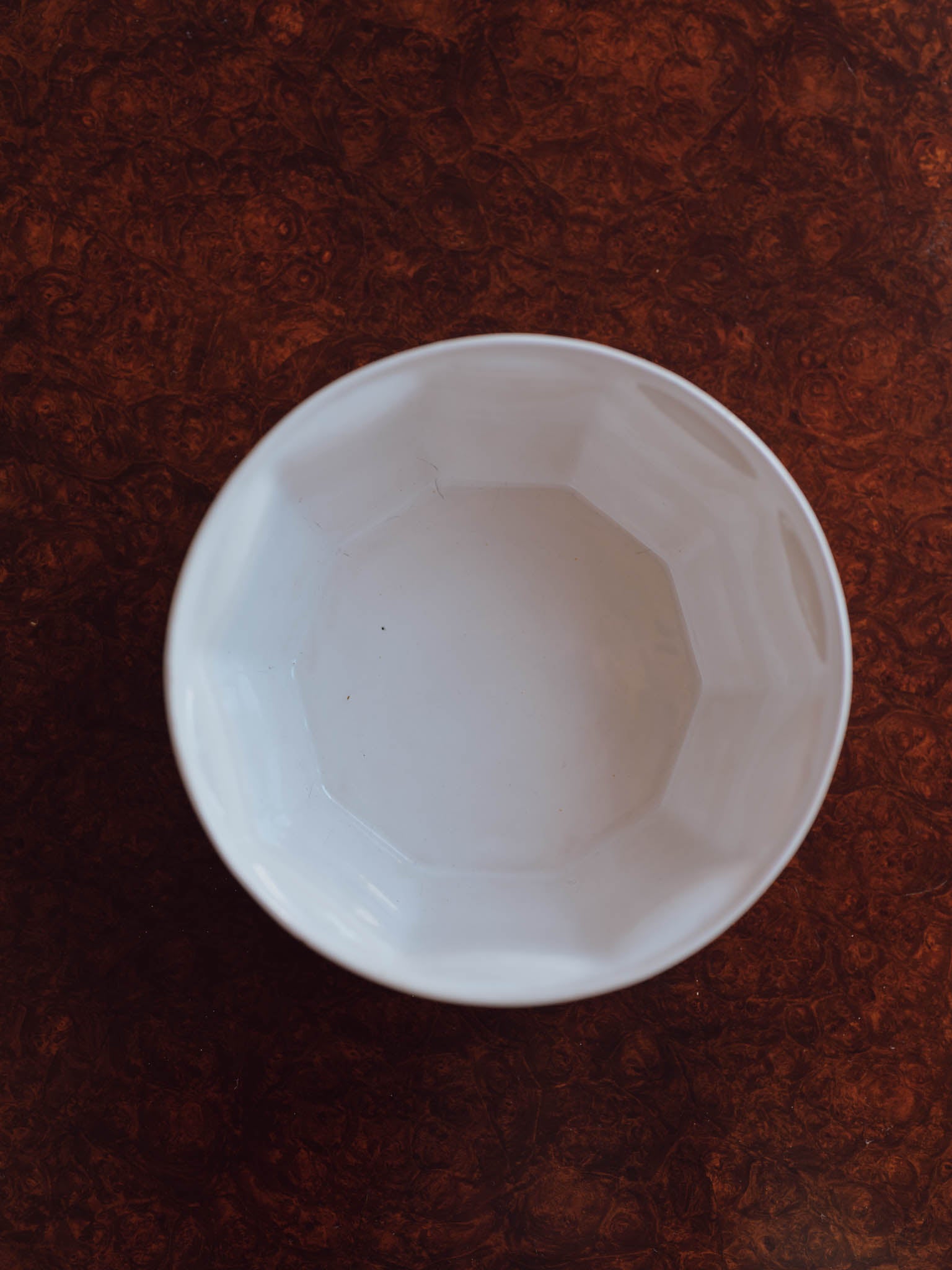 Studio Pottery Faceted White Bowl 1984