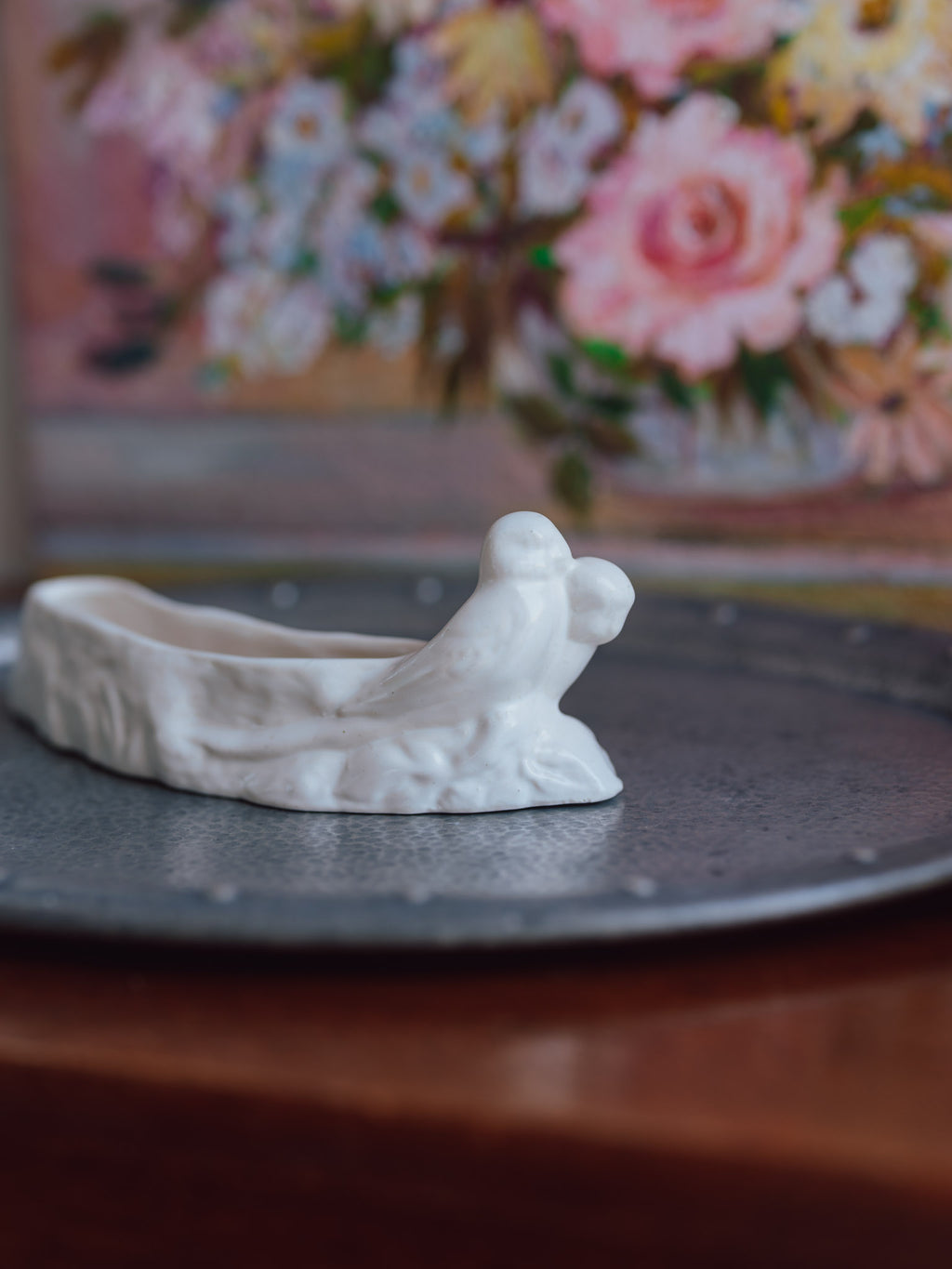 Shorter & Sons Bird on Log Trough Vase