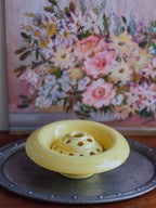 Crown Ducal Yellow Flower Bowl with Frog Insert