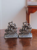 Vintage Sailing Ship Bookends - Made in NZ