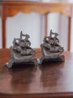 Vintage Sailing Ship Bookends - Made in NZ