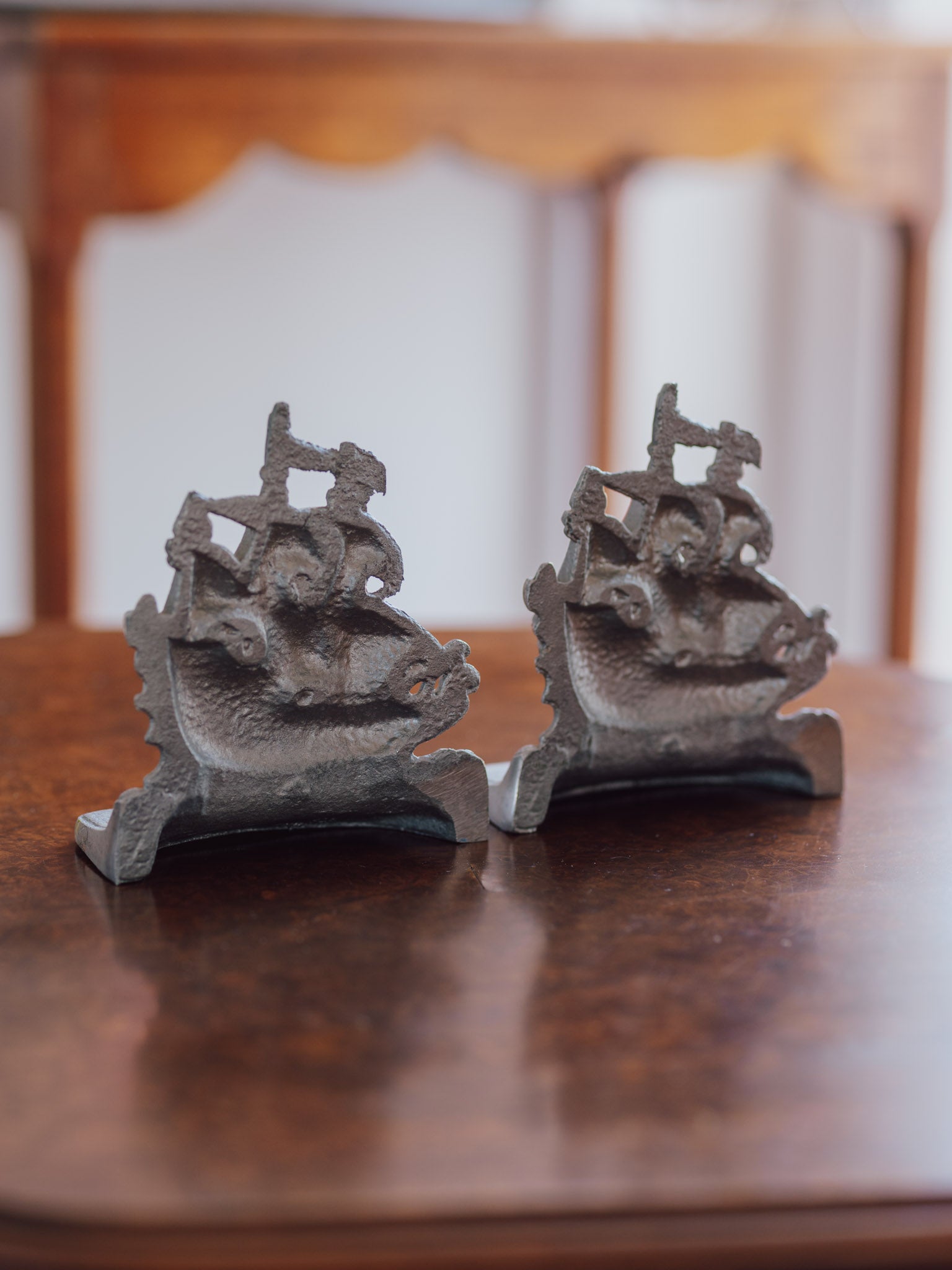 Vintage Sailing Ship Bookends - Made in NZ