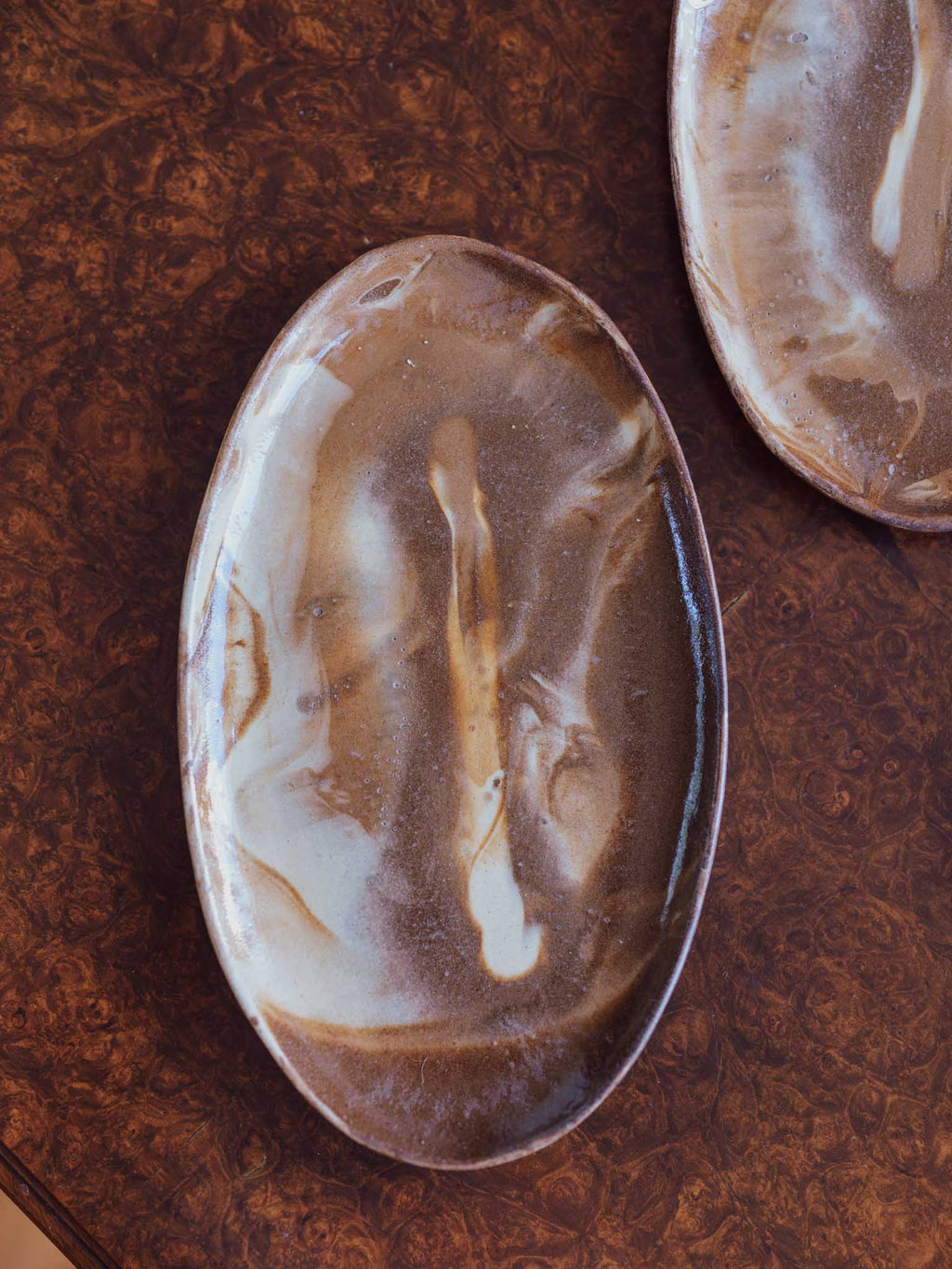 Lovatt Temuka NZ Te Rona Marbleware Oval Platter