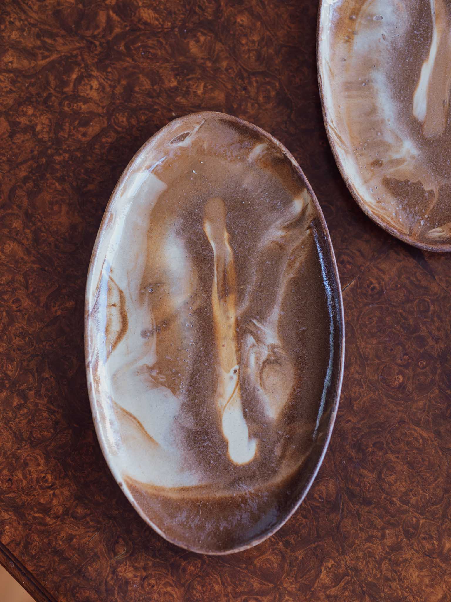 Lovatt Temuka NZ Te Rona Marbleware Oval Platter