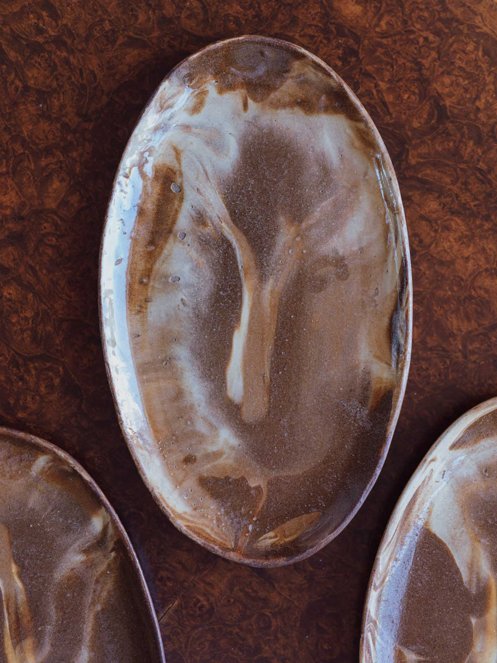 Lovatt Temuka NZ Te Rona Marbleware Oval Platter